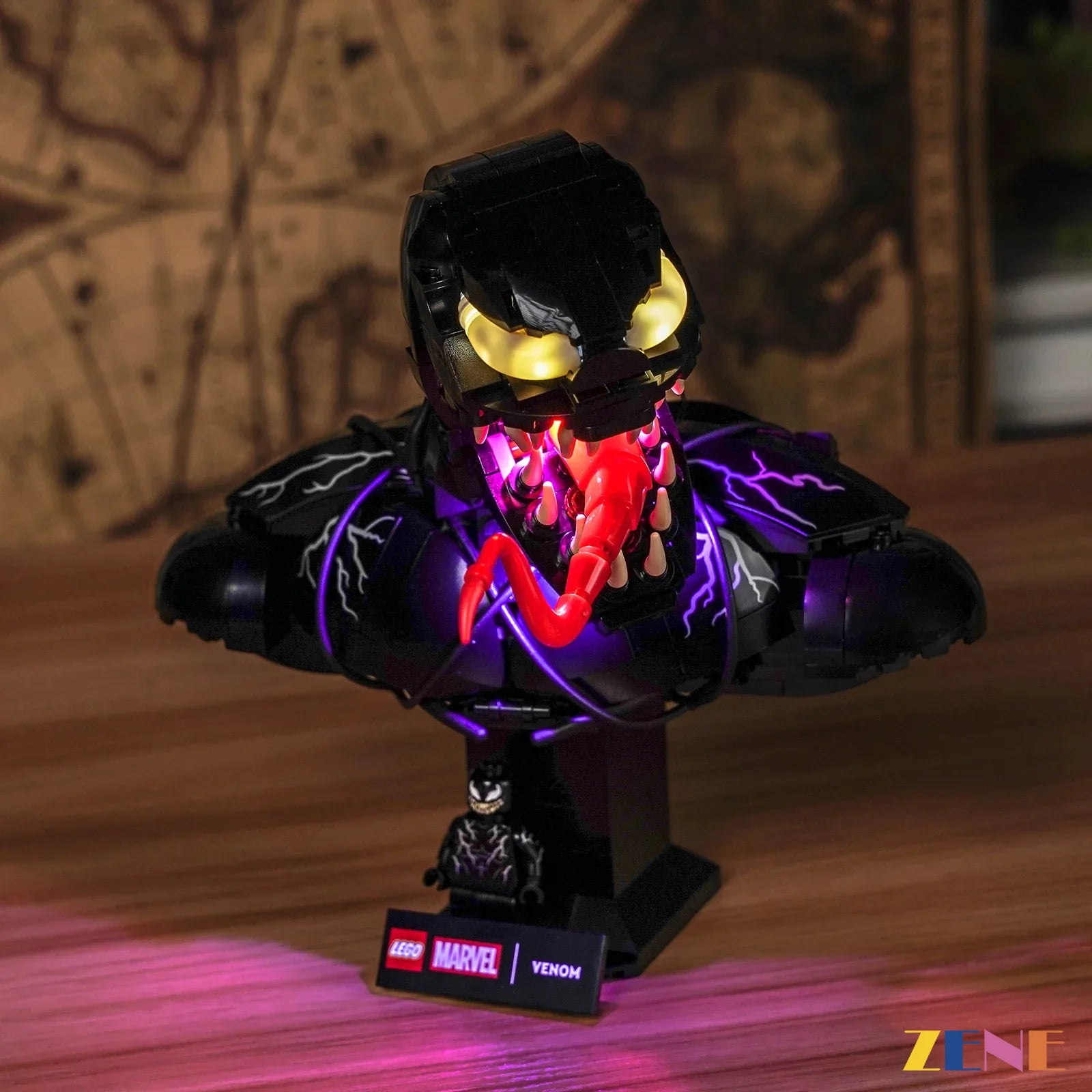Venom bust sinister symbiote eye glow - ZENE Bricks Light Kit for LEGO® Venom Bust #76356