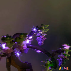 Light Kit LEGO Mini Bonsai Trees 10373 with glowing purple lights