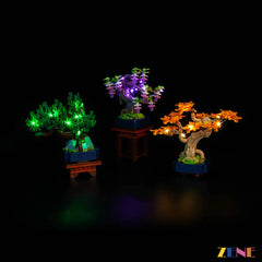 Light Kit LEGO Mini Bonsai Trees 10373 Three illuminated miniature trees