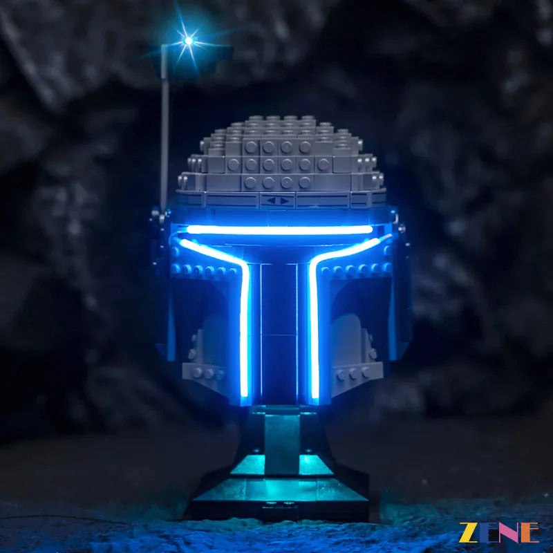zene bricks Light Kit for LEGO Jango Fett Helmet #75408