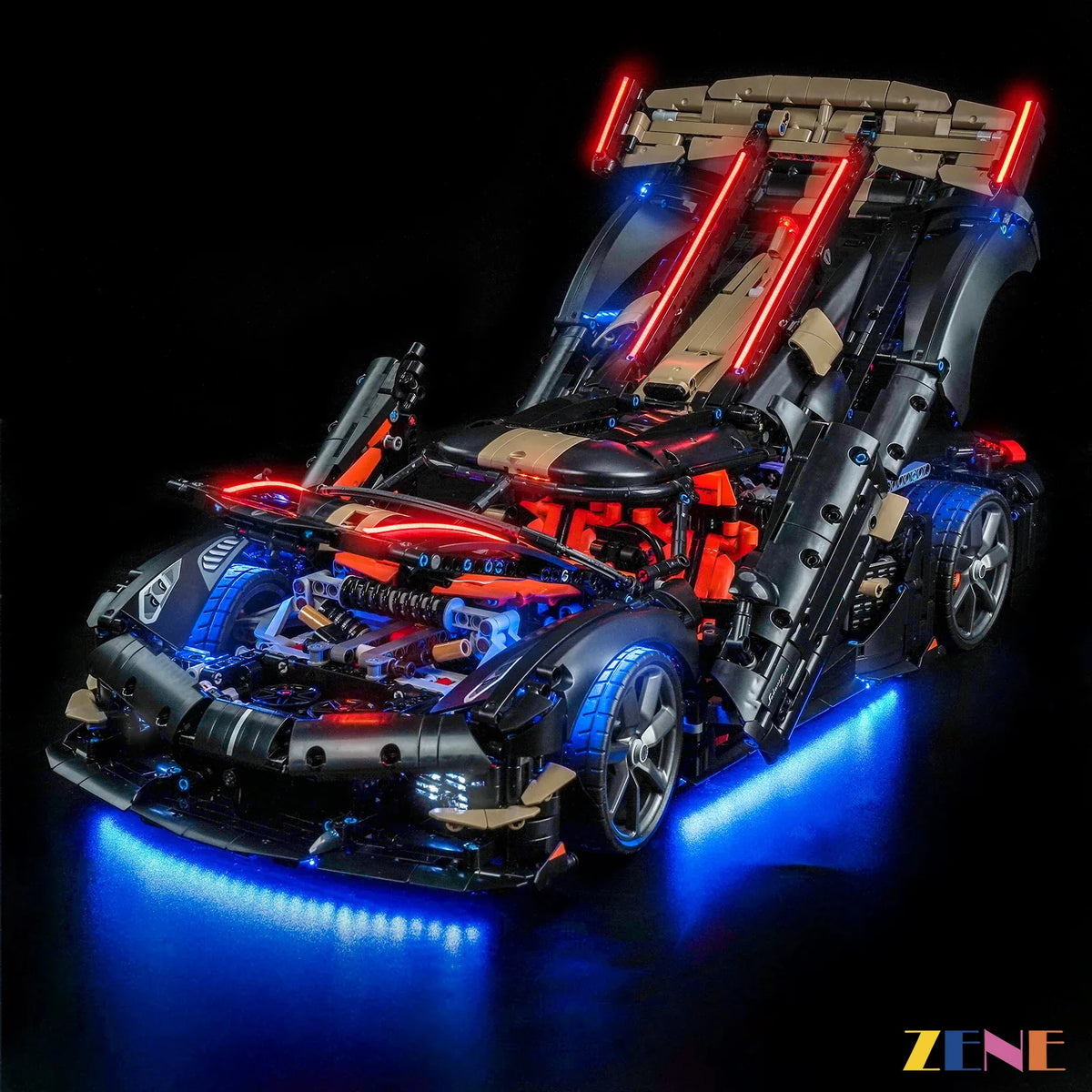 ZENE Bricks Light Kit for LEGO Koenigsegg Sadair's Spear Megacar #42232