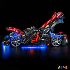 ZENE Bricks Light Kit for LEGO Koenigsegg Sadair's Spear Megacar #42232