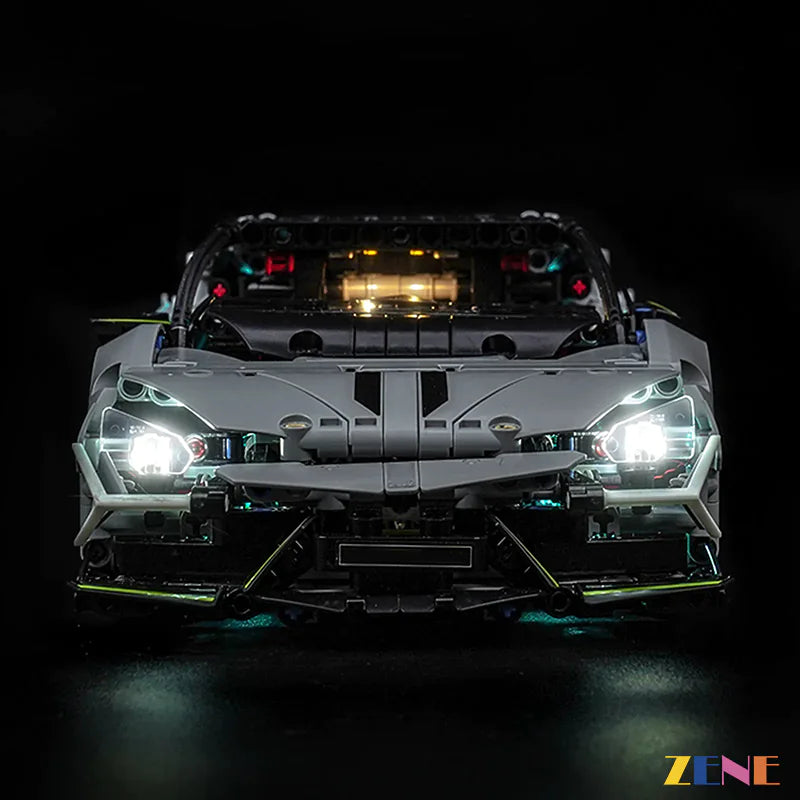 zene bricks LEGO Lamborghini Revuelto Super Sports Car Light Kit for #42214