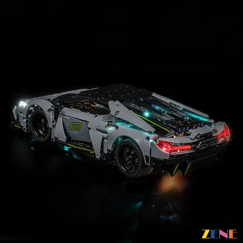 zene bricks LEGO Lamborghini Revuelto Super Sports Car Light Kit for #42214
