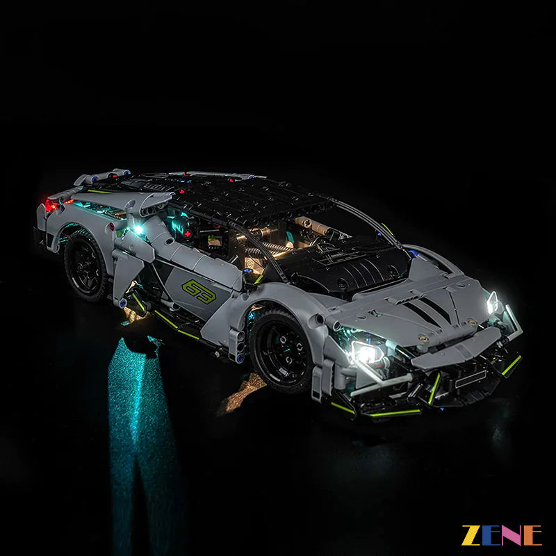zene bricks LEGO Lamborghini Revuelto Super Sports Car Light Kit for #42214