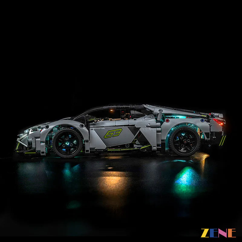 zene bricks LEGO Lamborghini Revuelto Super Sports Car Light Kit for #42214