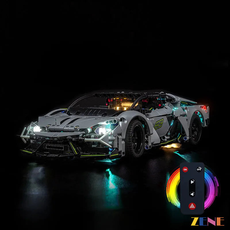 zene bricks LEGO Lamborghini Revuelto Super Sports Car Light Kit for #42214