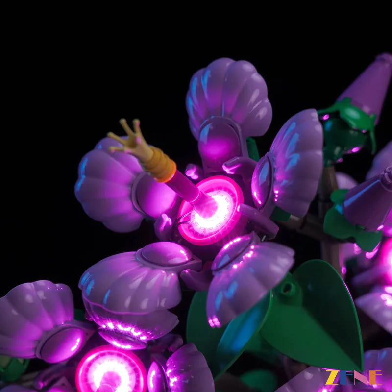 zene bricks Light Kit for LEGO The Hibiscus #10372