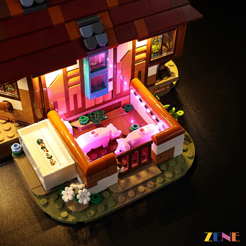 zene bricks Light Kit for LEGO The Burrow Harry Potter #76437 (Ver2)