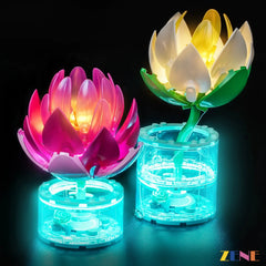 pink white bloom ambient lighting - ZENE Bricks Light Kit for LEGO® Water Lilies #11511