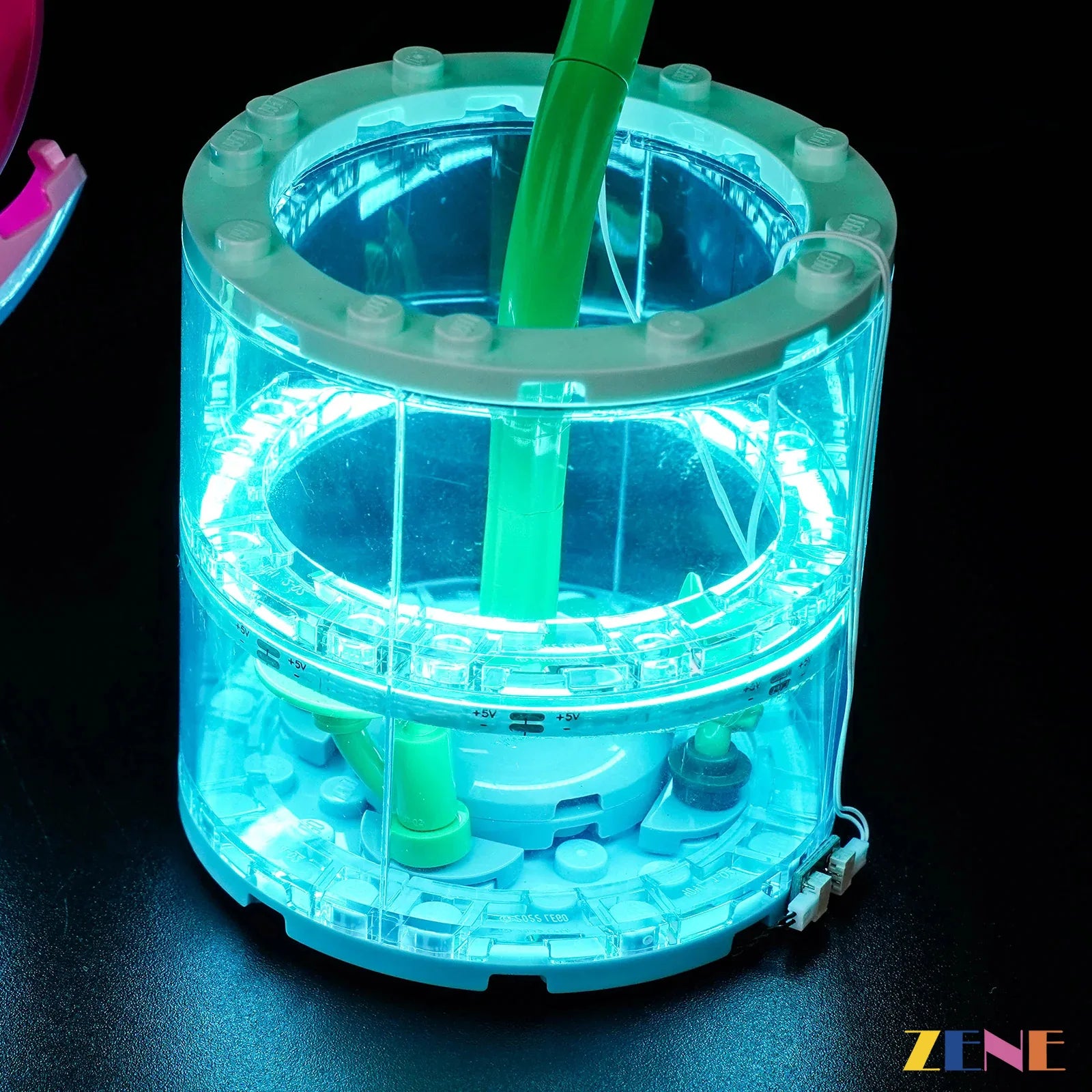 AFOL botanical shelf glow scene - ZENE Bricks Light Kit for LEGO® Water Lilies #11511