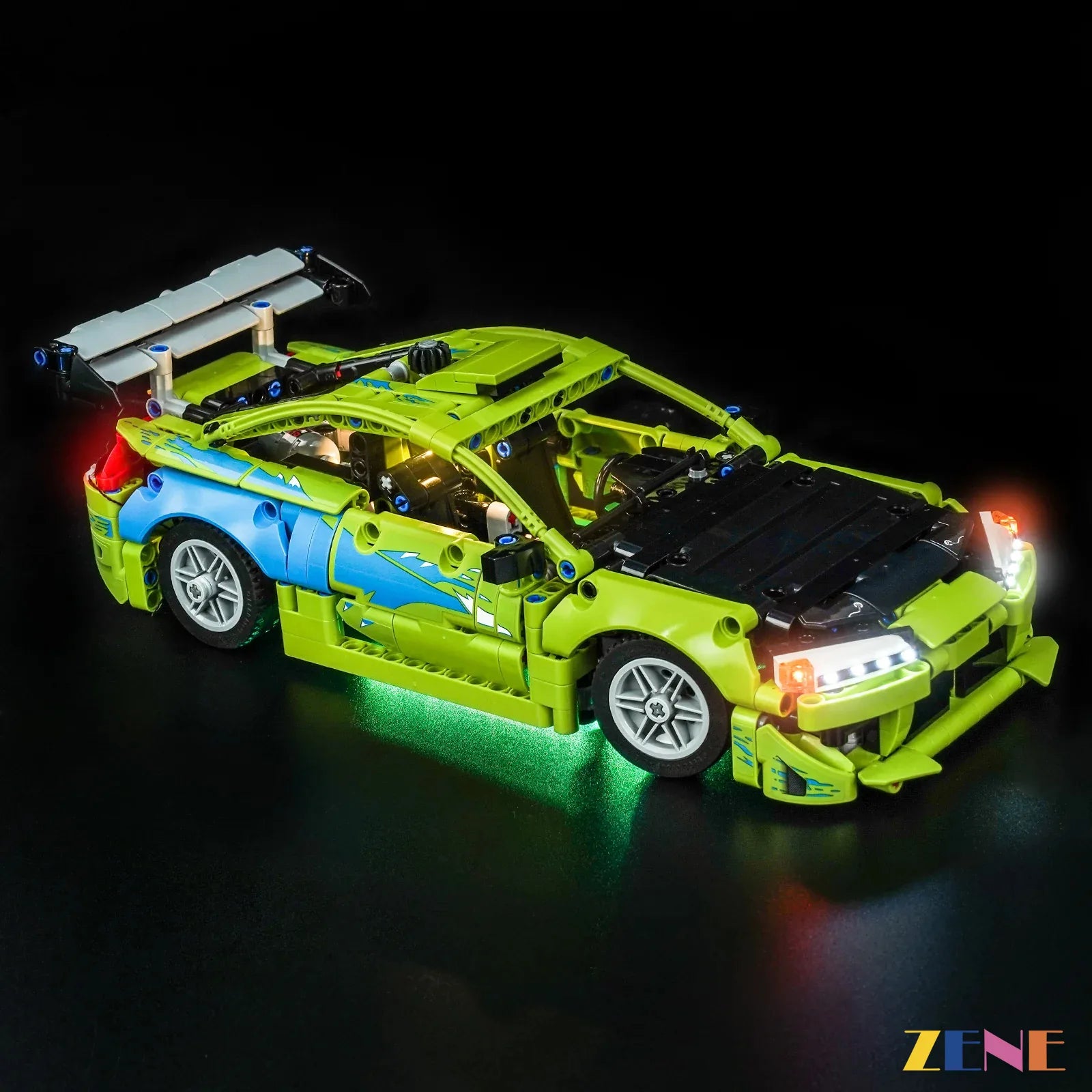 warm cockpit interior illumination - ZENE Bricks Light Kit for LEGO® Mitsubishi Eclipse Car Fast and Furious #42229