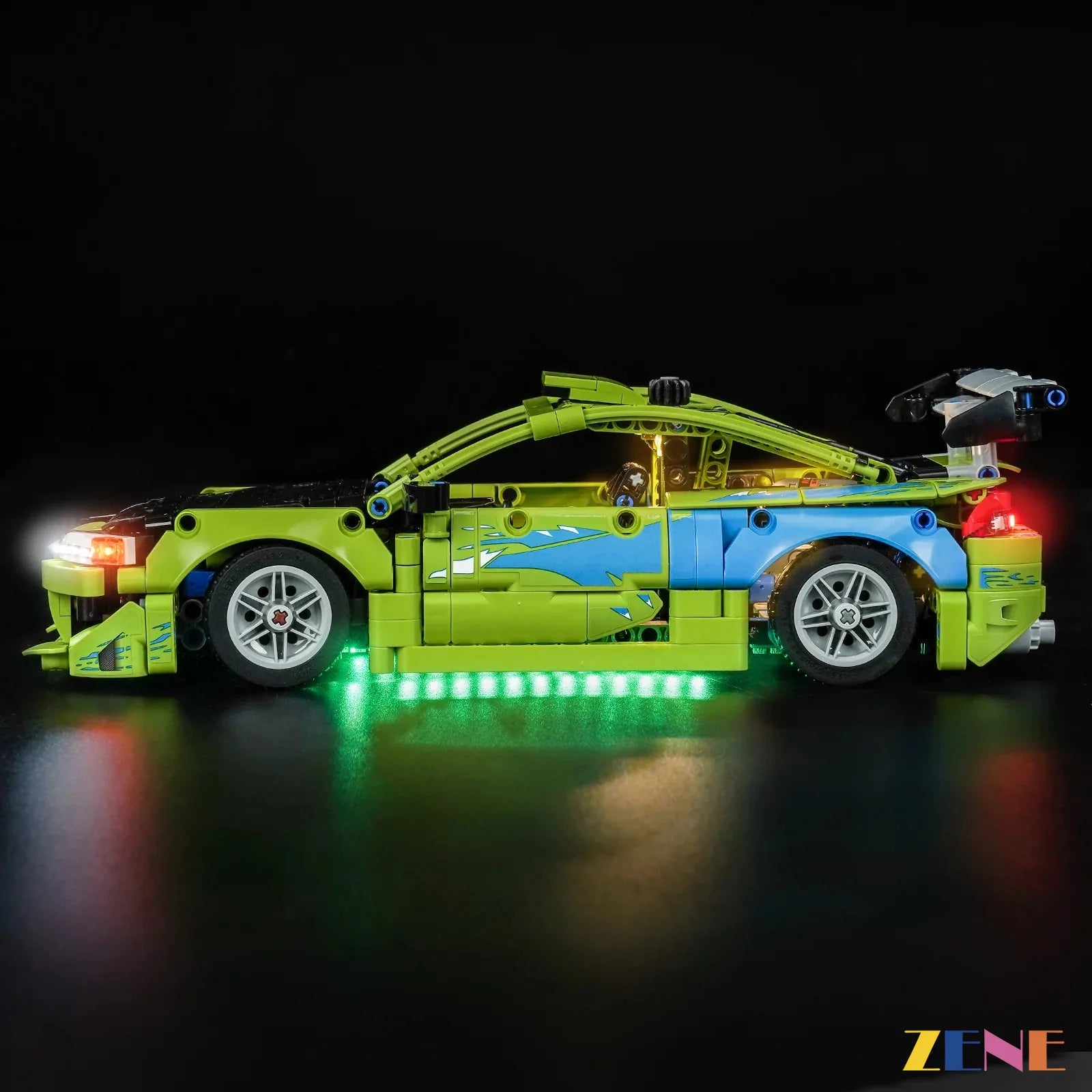 green underbody street race lighting - ZENE Bricks Light Kit for LEGO® Mitsubishi Eclipse Car Fast and Furious #42229