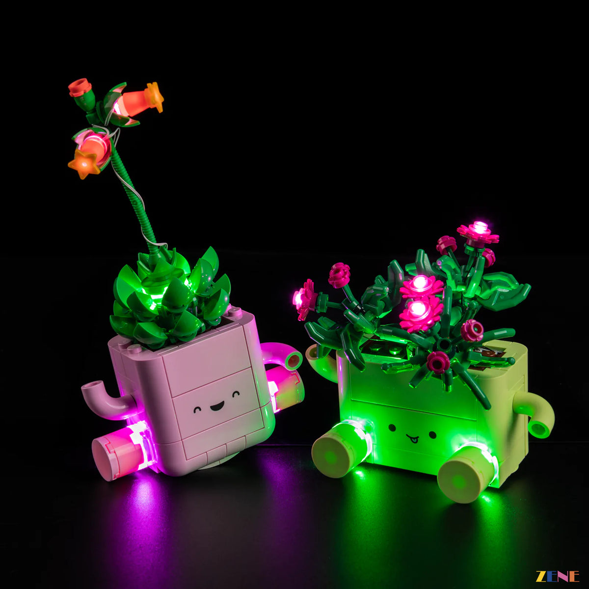 green pot underglow plant display - ZENE Bricks Light Kit for LEGO® Rocking Plants #11506 Ver.2