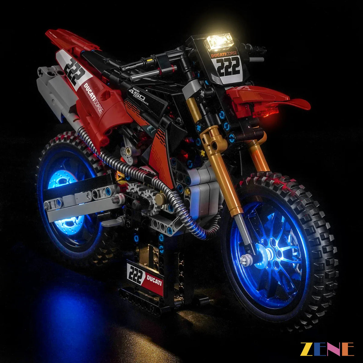 ZENE Bricks Light Kit for LEGO Ducati Desmo450 MX Factory Motorcycle #42238