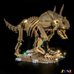 ZENE Bricks Light Kit for LEGO Dinosaur Fossils Triceratops #77985