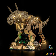 ZENE Bricks Light Kit for LEGO Dinosaur Fossils Triceratops #77985