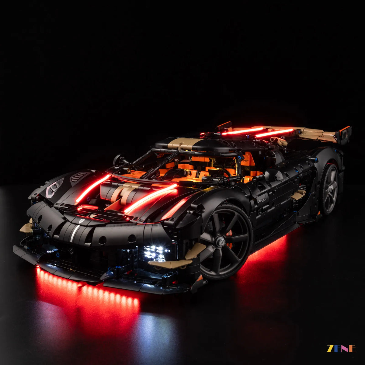 ZENE Bricks Light Kit for LEGO Koenigsegg Sadair's Spear Megacar #42232 (multicolor Ver.)