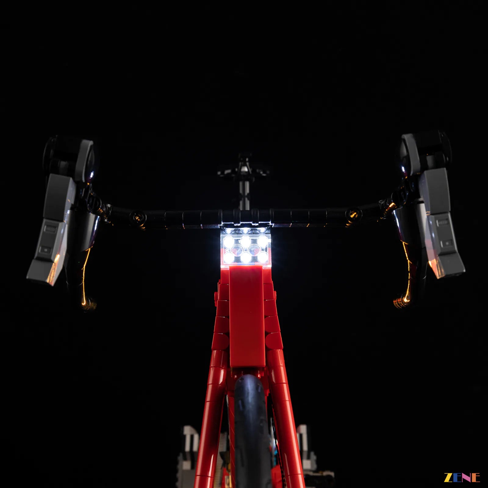 aerodynamic road bike LED outline effect - ZENE Bricks Light Kit for LEGO® Road Bike #11380