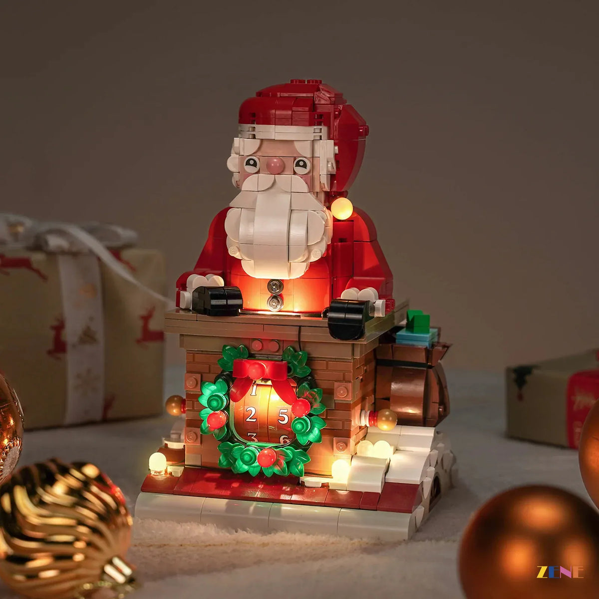 ZENE Bricks Light Kit for LEGO Santa's Holiday Countdown #40874