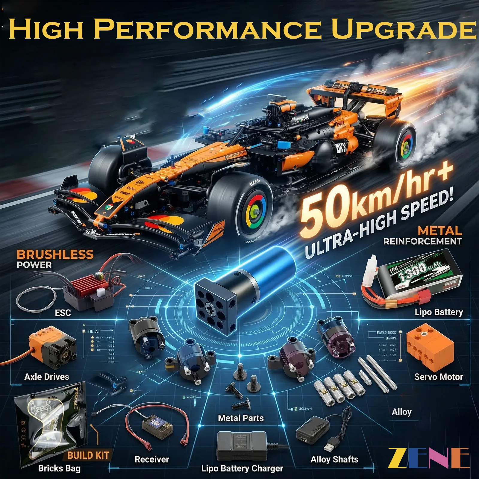 zene bricks LEGO McLaren MCL39 F1 Power Functions Kit for #42228 (High Performance RC)