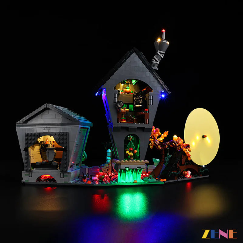 zene bricks Light Kit for LEGO Tim Burton's The Nightmare Before Christmas #21351 Ver2