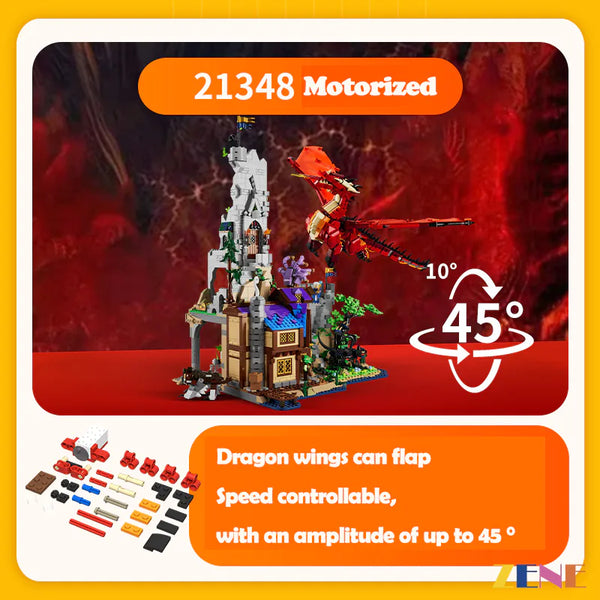 Motorized Kit for LEGO Dungeons Dragons Red Dragon's Tale #21348 Power Functions