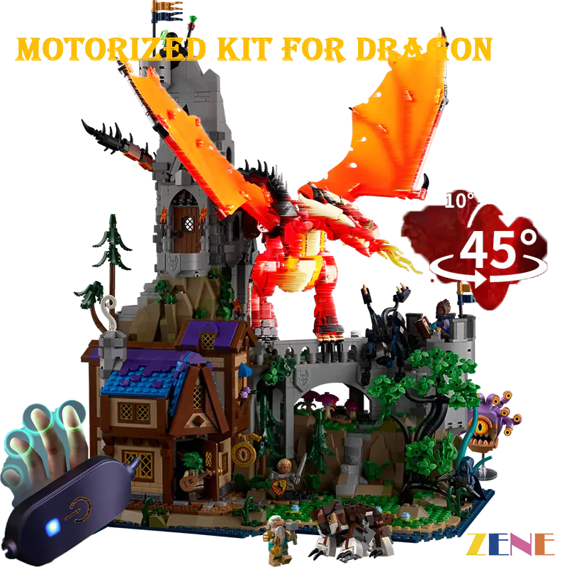 Motorized Kit for LEGO Dungeons Dragons Red Dragon's Tale #21348 Power Functions