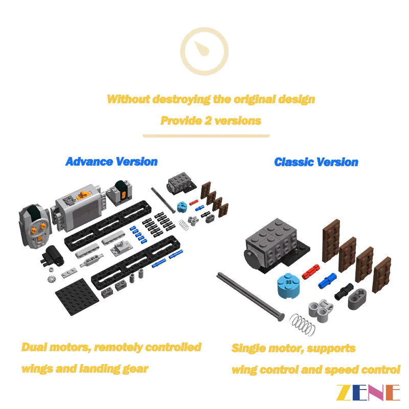 zene bricks Power Functions Kit for LEGO Dune Atreides Royal Ornithopter #10327