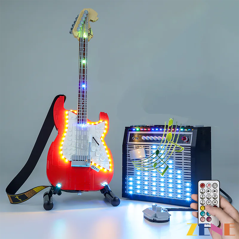zene bricks Light Kit for LEGO Guitar Fender® Stratocaster™ #21329
