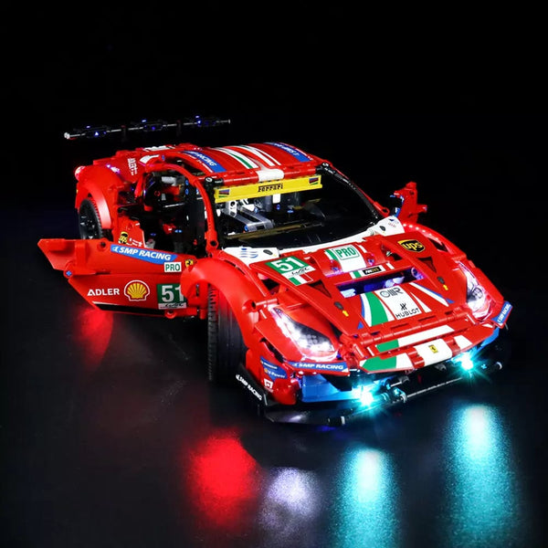 Lego Ferrari 488 Gte With Light Kit