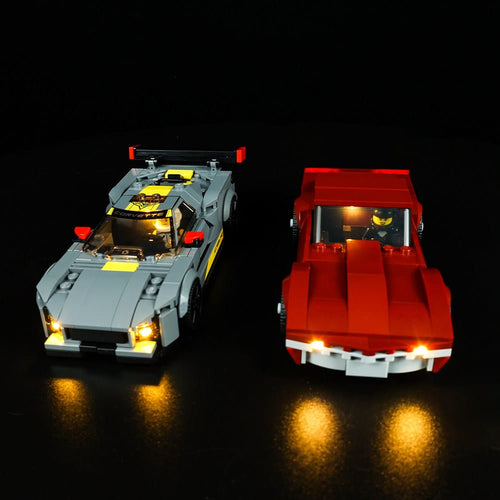 LEGO Chevrolet Corvette C8.R Race Car and 1968
