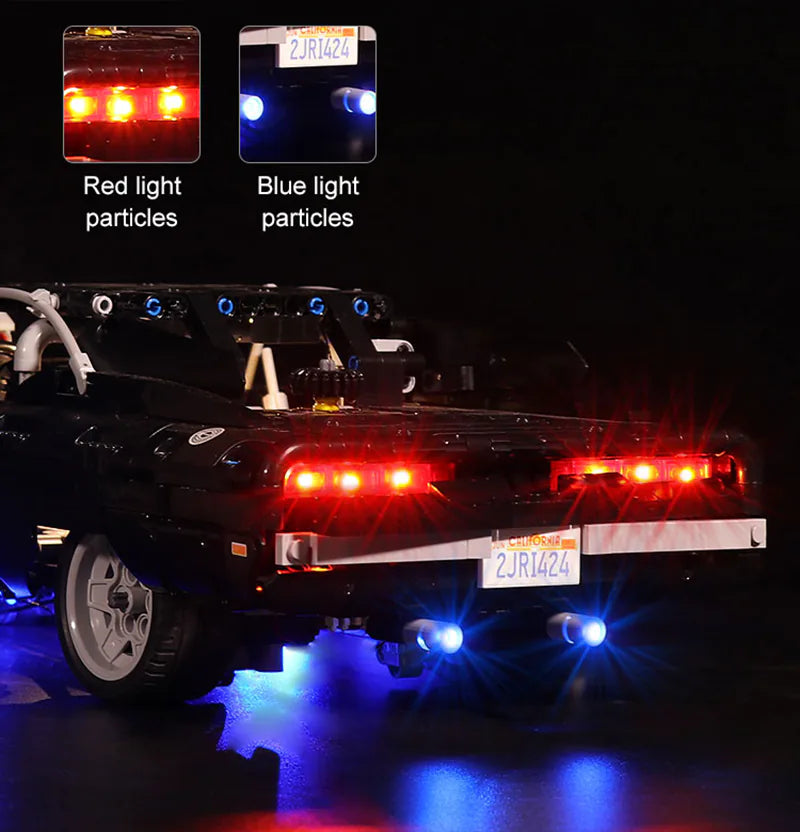 zene bricks LEGO Dom's Dodge Charger #42111 Light Kit