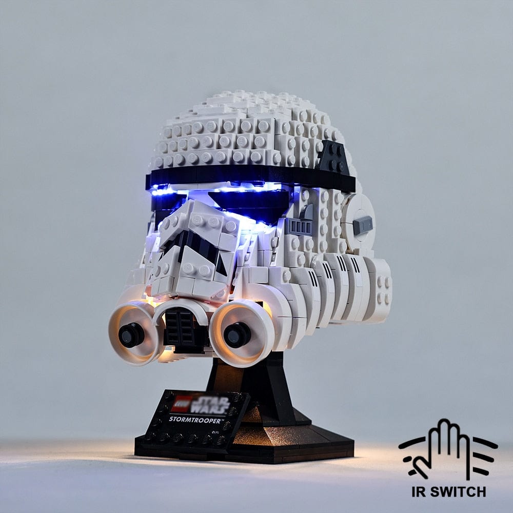 Scout Trooper helmet visor and display base glow - ZENE Bricks Light Kit for LEGO® Scout Trooper #75276