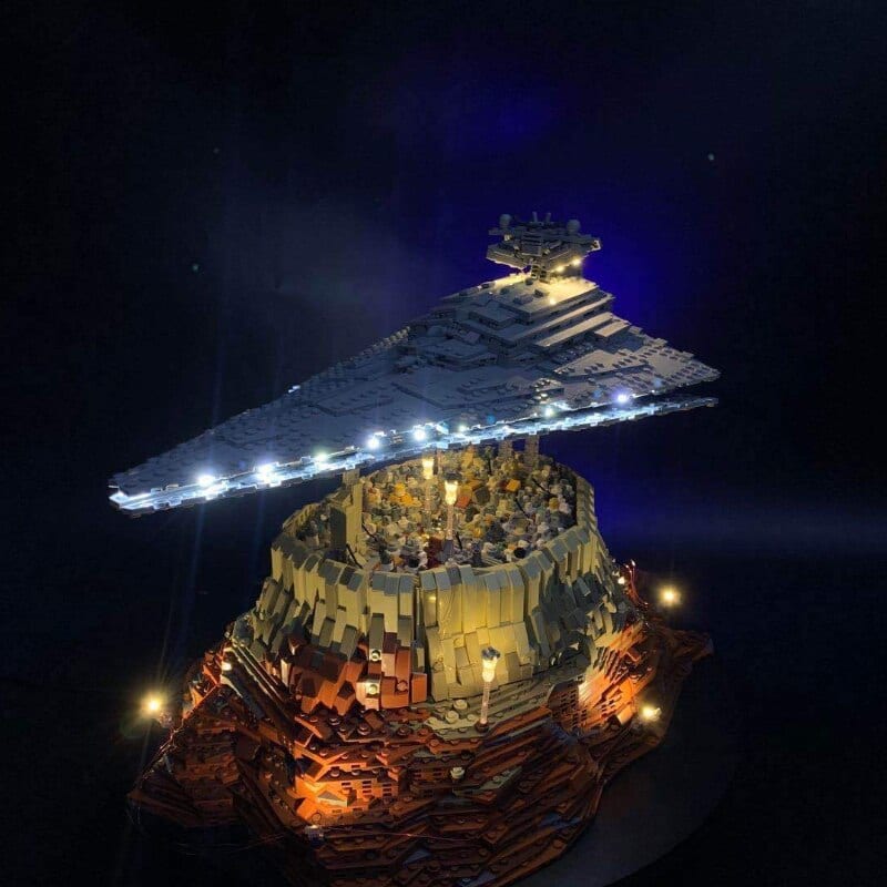 zene bricks LEGO Jedha City and Empire Spaceship #21007 Light Kit
