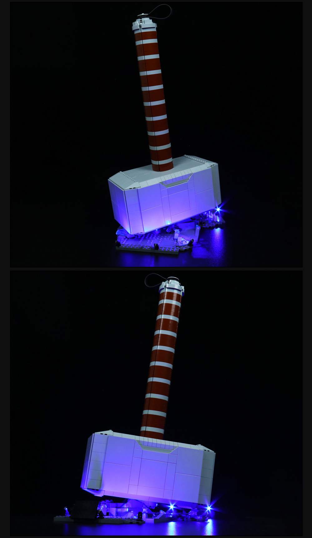 zene bricks LEGO Thor's hammer #76209 Light Kit