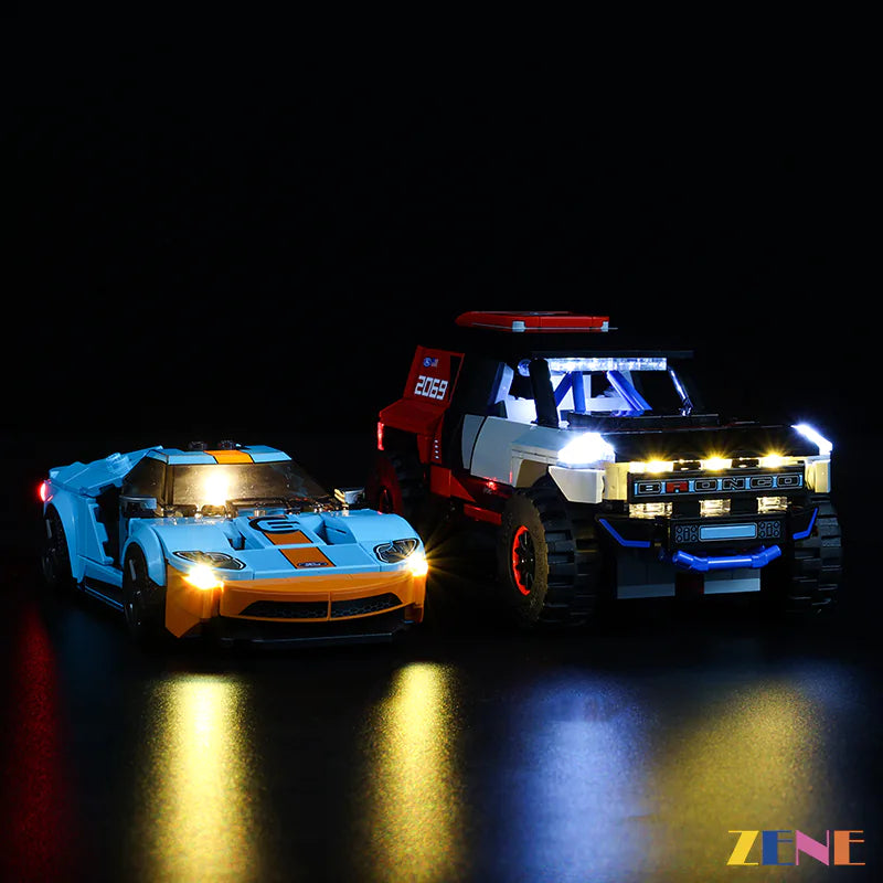 zene bricks LEGO Ford GT Heritage Edition and Bronco R #76905 Light Kit